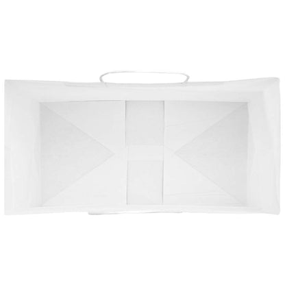 Papiertragetaschen 50 Stk. mit Henkeln Weiß 32x17x25 cm