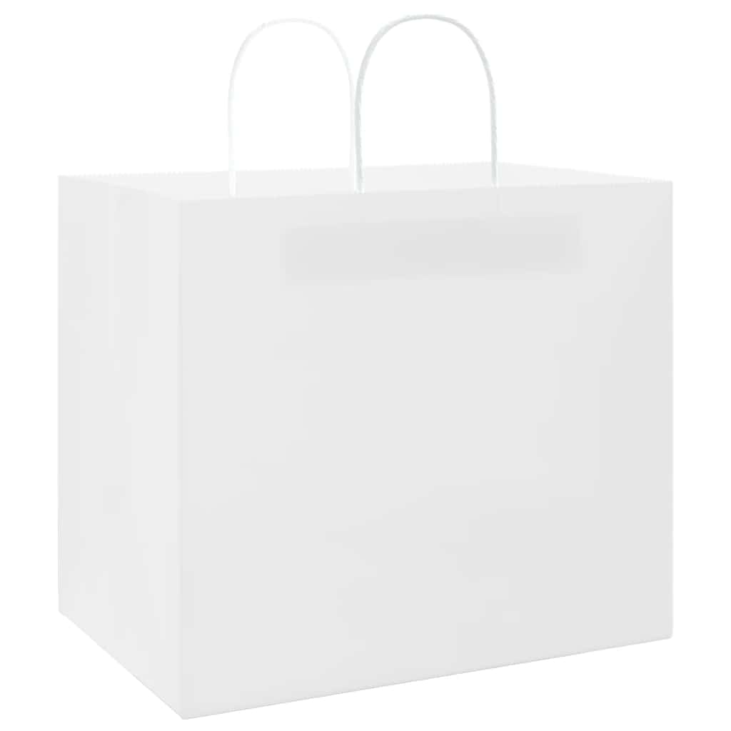 Papiertragetaschen 50 Stk. mit Henkeln Weiß 32x22x28 cm