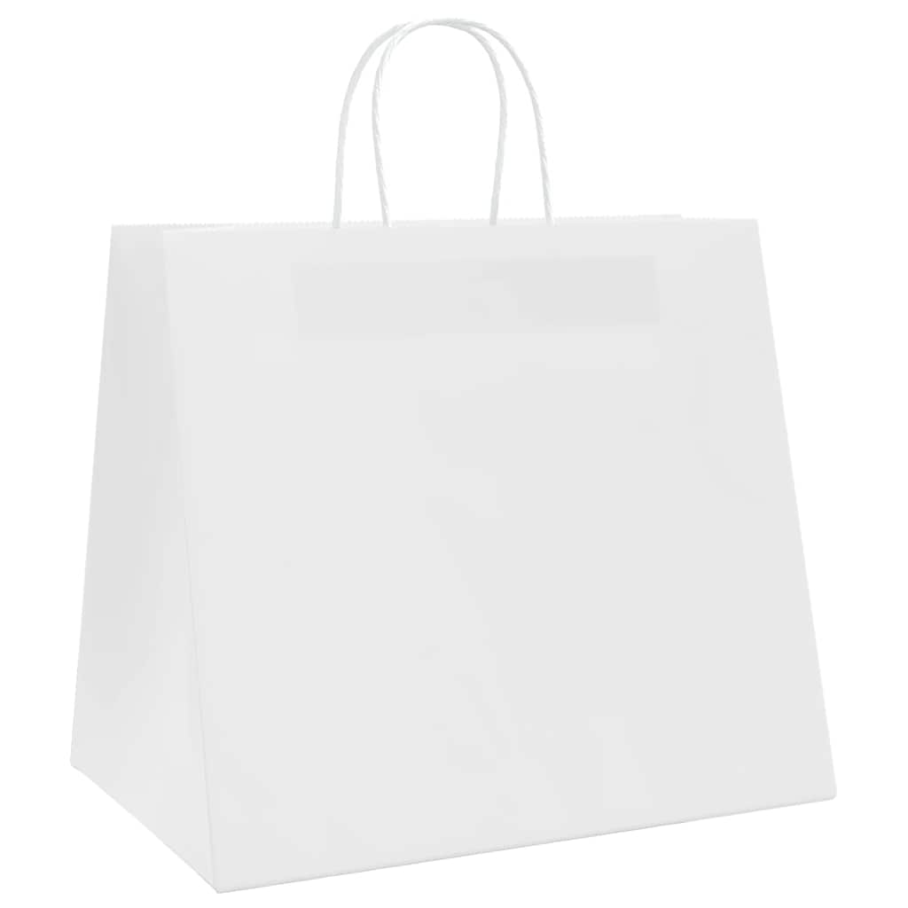 Papiertragetaschen 50 Stk. mit Henkeln Weiß 32x22x28 cm