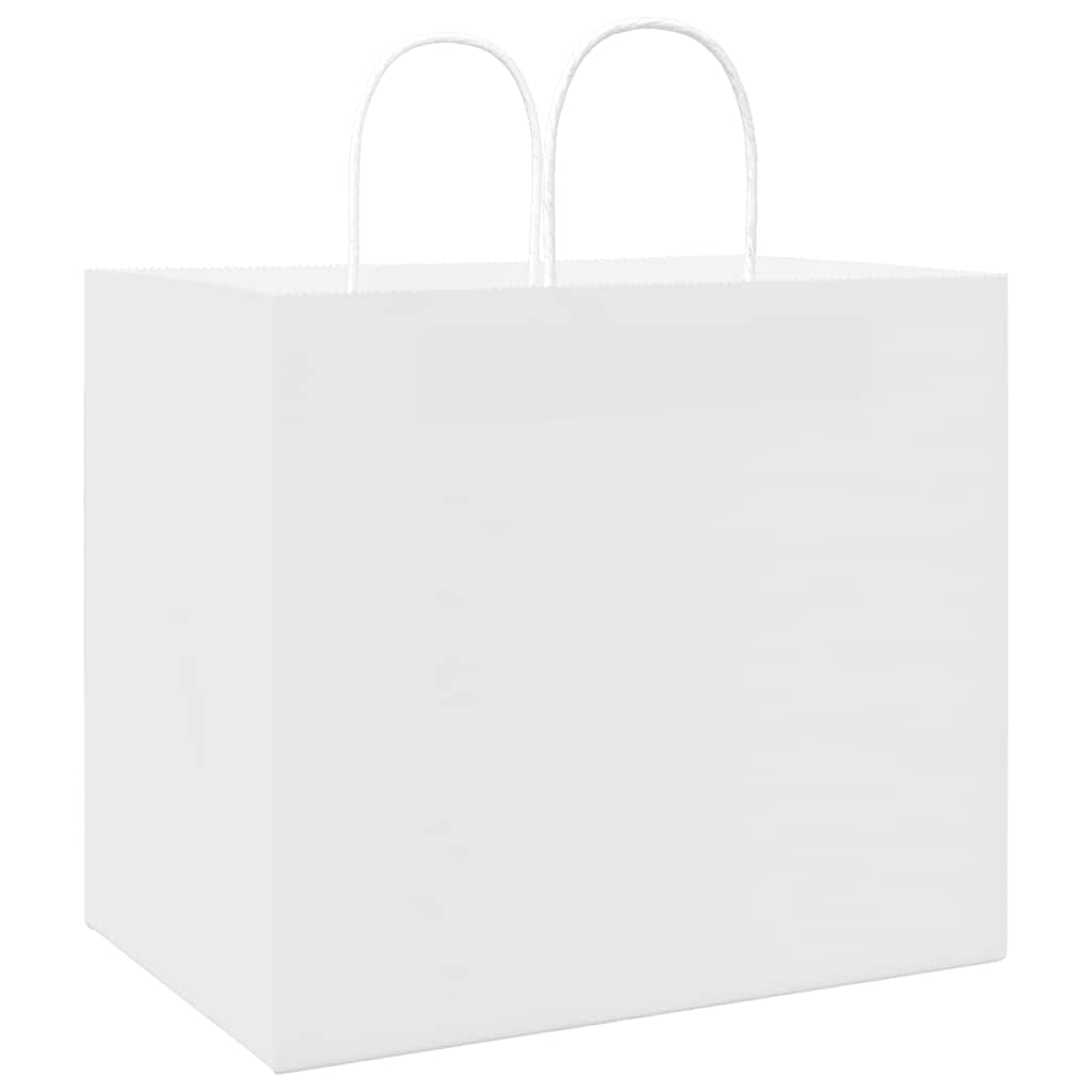 Papiertragetaschen 50 Stk. mit Henkeln Weiß 32x22x28 cm