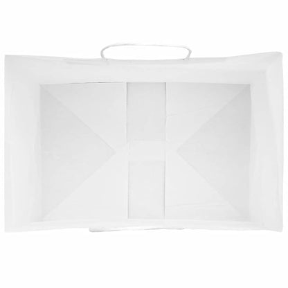 Papiertragetaschen 50 Stk. mit Henkeln Weiß 32x22x28 cm