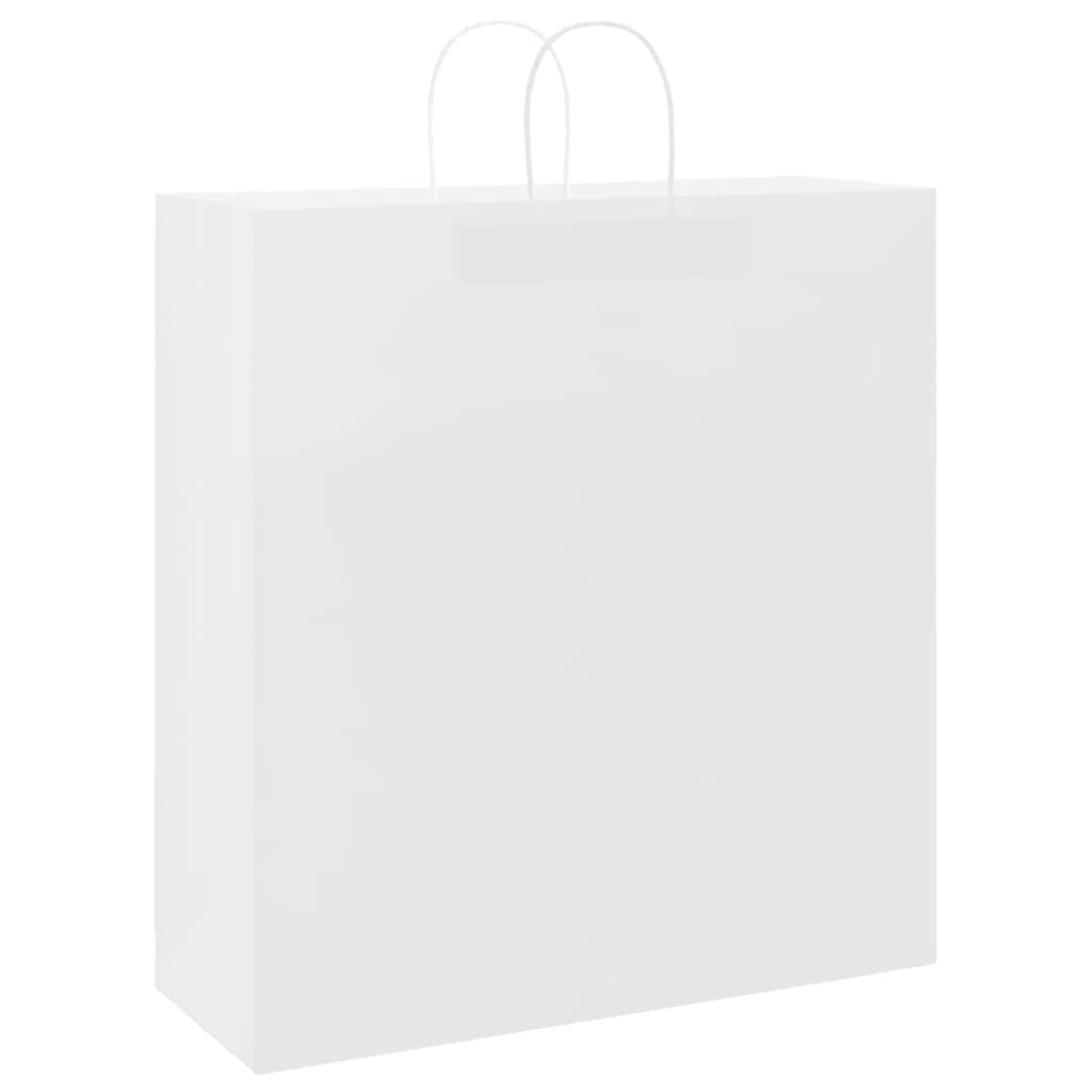 Papiertragetaschen 50 Stk. mit Henkeln Weiß 45x17x48 cm