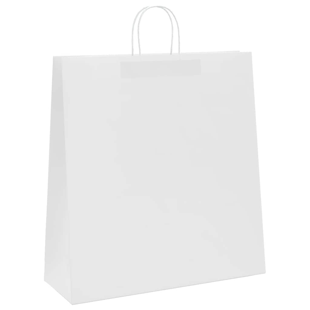 Papiertragetaschen 50 Stk. mit Henkeln Weiß 45x17x48 cm