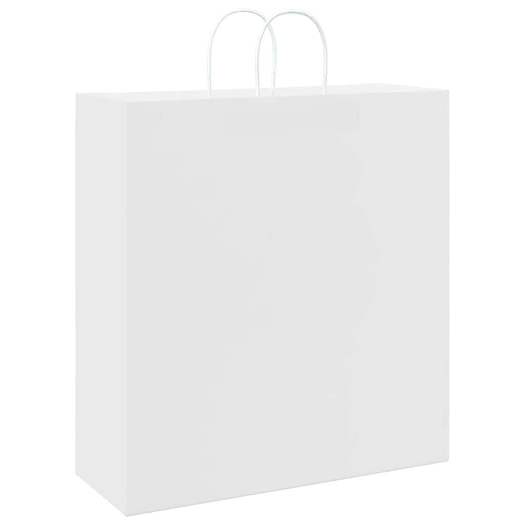 Papiertragetaschen 50 Stk. mit Henkeln Weiß 45x17x48 cm