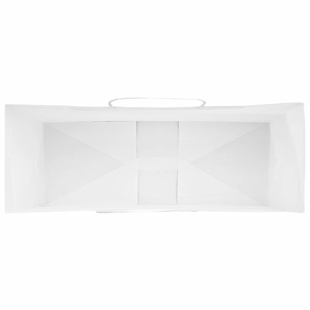 Papiertragetaschen 50 Stk. mit Henkeln Weiß 45x17x48 cm