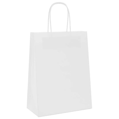 Papiertragetaschen 250 Stk. mit Henkeln Weiß 21x11x28 cm