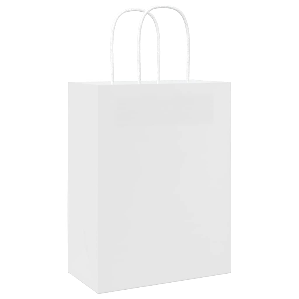 Papiertragetaschen 250 Stk. mit Henkeln Weiß 21x11x28 cm