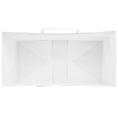 Papiertragetaschen 250 Stk. mit Henkeln Weiß 21x11x28 cm