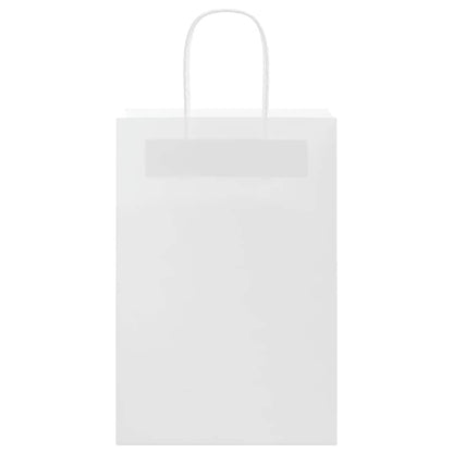 Papiertragetaschen 250 Stk. mit Henkeln Weiß 21x11x31 cm