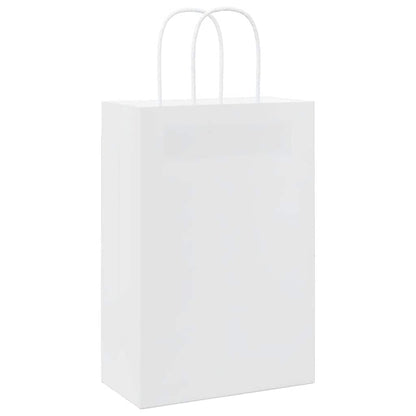 Papiertragetaschen 250 Stk. mit Henkeln Weiß 21x11x31 cm