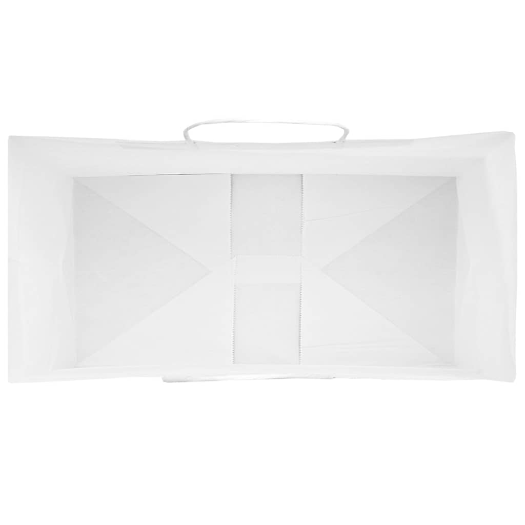 Papiertragetaschen 250 Stk. mit Henkeln Weiß 21x11x31 cm