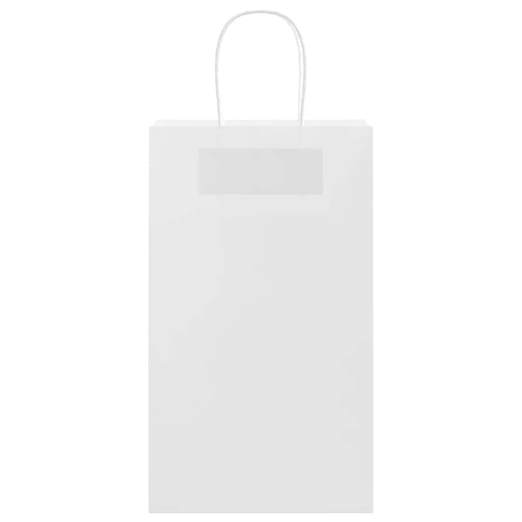 Papiertragetaschen 250 Stk. mit Henkeln Weiß 21x11x36 cm