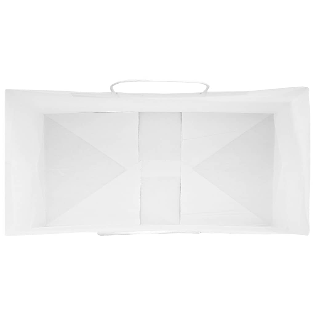 Papiertragetaschen 250 Stk. mit Henkeln Weiß 21x11x36 cm