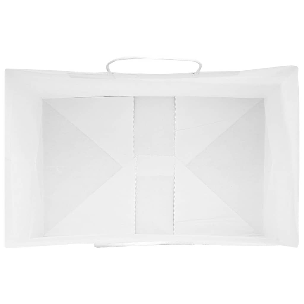 Papiertragetaschen 250 Stk. mit Henkeln Weiß 26x17x25 cm