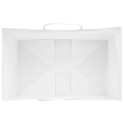 Papiertragetaschen 250 Stk. mit Henkeln Weiß 26x17x25 cm