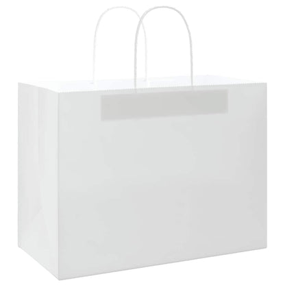 Papiertragetaschen 250 Stk. mit Henkeln Weiß 32x17x25 cm