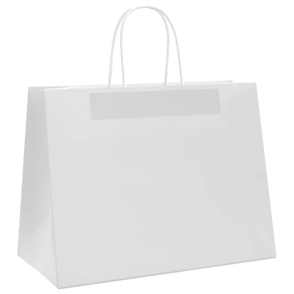Papiertragetaschen 250 Stk. mit Henkeln Weiß 32x17x25 cm