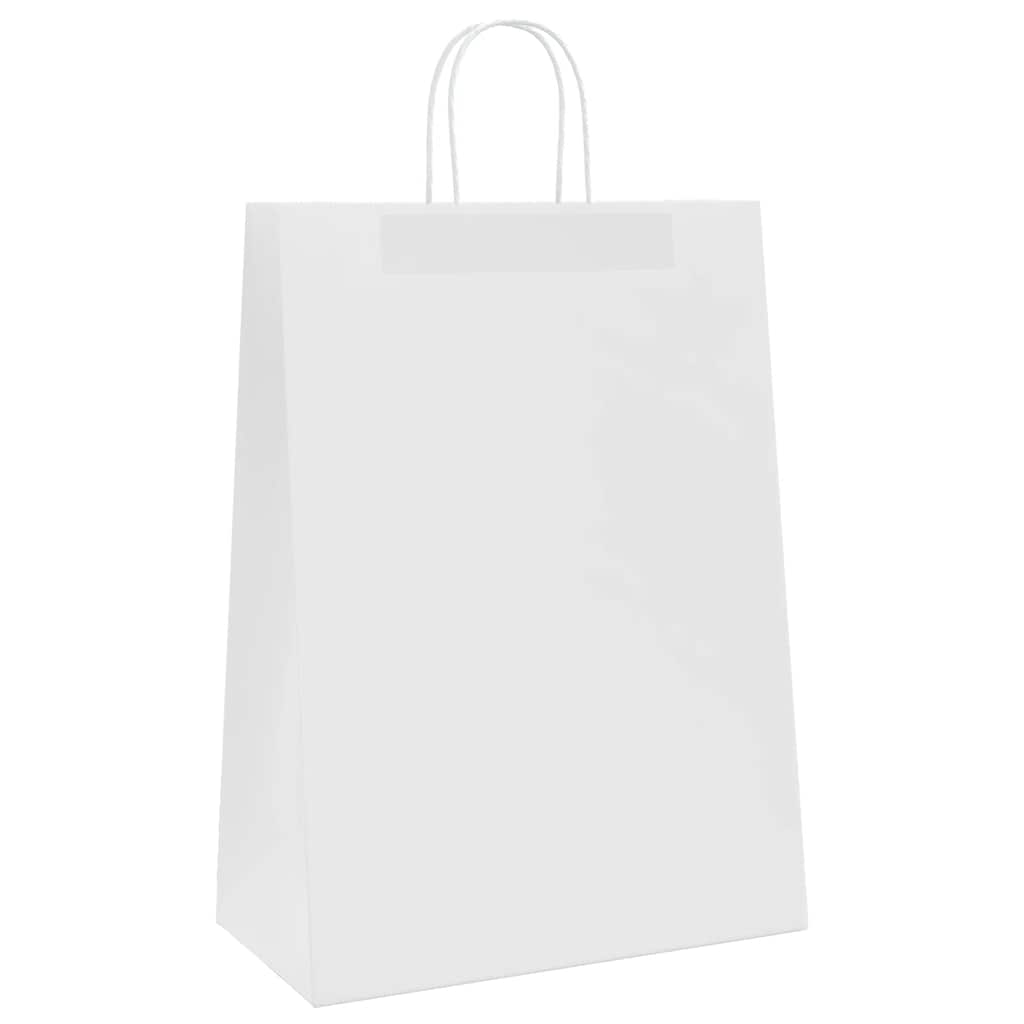 Papiertragetaschen 250 Stk. mit Henkeln Weiß 32x17x44 cm
