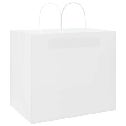 Papiertragetaschen 250 Stk. mit Henkeln Weiß 32x22x28 cm