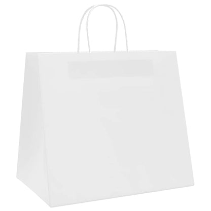 Papiertragetaschen 250 Stk. mit Henkeln Weiß 32x22x28 cm