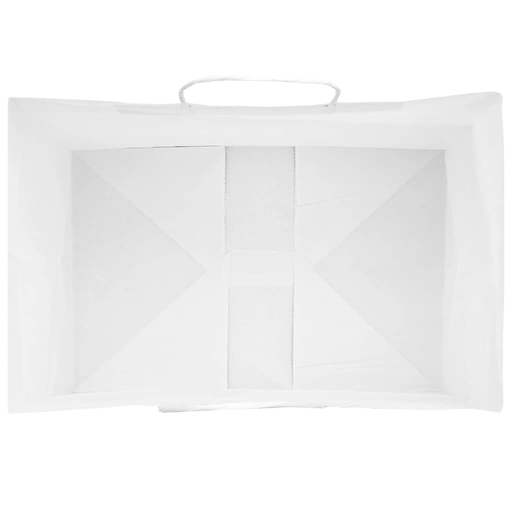 Papiertragetaschen 250 Stk. mit Henkeln Weiß 32x22x28 cm