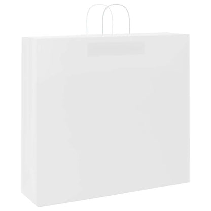 Papiertragetaschen 250 Stk. mit Henkeln Weiß 54x15x49 cm