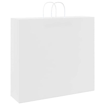 Papiertragetaschen 250 Stk. mit Henkeln Weiß 54x15x49 cm