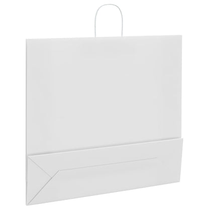 Papiertragetaschen 250 Stk. mit Henkeln Weiß 54x15x49 cm