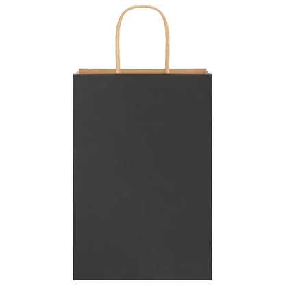 Papiertragetaschen 50 Stk. mit Henkeln Schwarz 21x11x31 cm