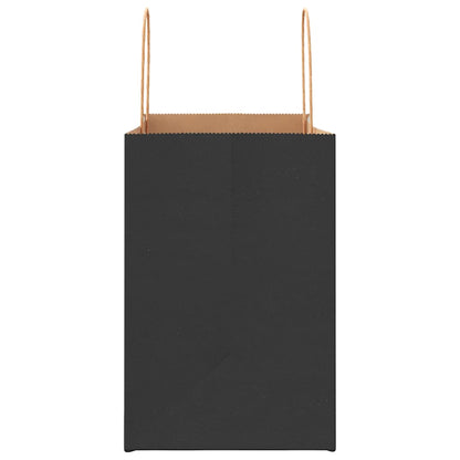 Papiertragetaschen 50 Stk. mit Henkeln Schwarz 26x17x25 cm