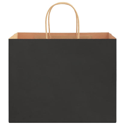 Papiertragetaschen 50 Stk. mit Henkeln Schwarz 32x22x24 cm