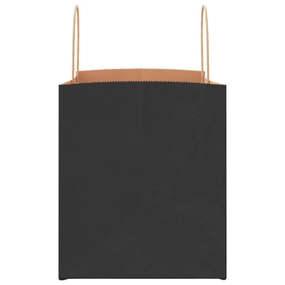 Papiertragetaschen 50 Stk. mit Henkeln Schwarz 32x22x24 cm