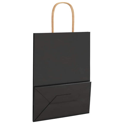 Papiertragetaschen 250 Stk. mit Henkeln Schwarz 21x11x28 cm