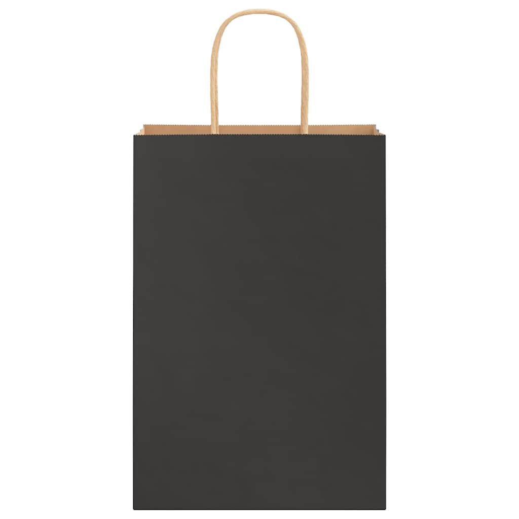 Papiertragetaschen 250 Stk. mit Henkeln Schwarz 21x11x31 cm
