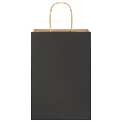 Papiertragetaschen 250 Stk. mit Henkeln Schwarz 21x11x31 cm