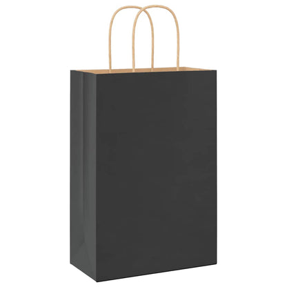 Papiertragetaschen 250 Stk. mit Henkeln Schwarz 21x11x31 cm