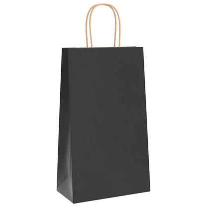 Papiertragetaschen 250 Stk. mit Henkeln Schwarz 21x11x36 cm