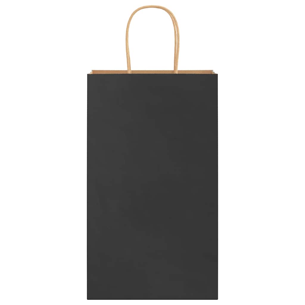 Papiertragetaschen 250 Stk. mit Henkeln Schwarz 21x11x36 cm