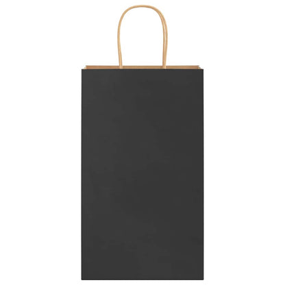 Papiertragetaschen 250 Stk. mit Henkeln Schwarz 21x11x36 cm