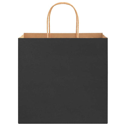 Papiertragetaschen 250 Stk. mit Henkeln Schwarz 26x17x25 cm