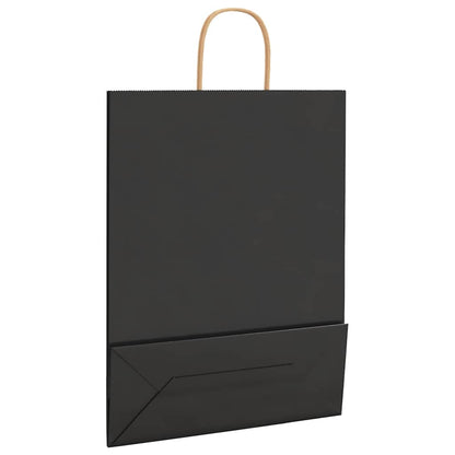 Papiertragetaschen 250 Stk. mit Henkeln Schwarz 32x12x42 cm