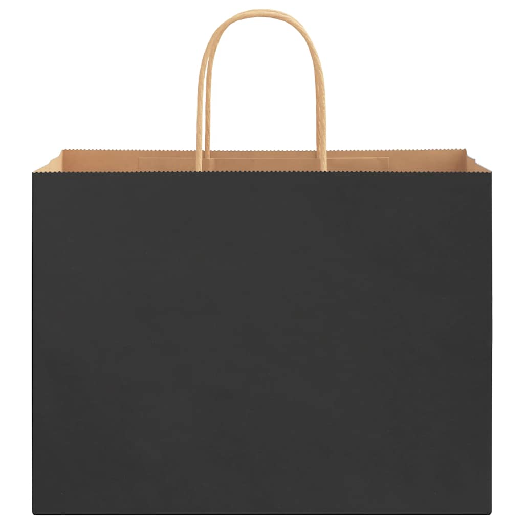 Papiertragetaschen 250 Stk. mit Henkeln Schwarz 32x17x25 cm