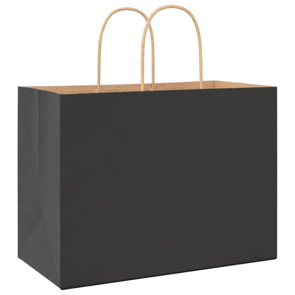 Papiertragetaschen 250 Stk. mit Henkeln Schwarz 32x17x25 cm