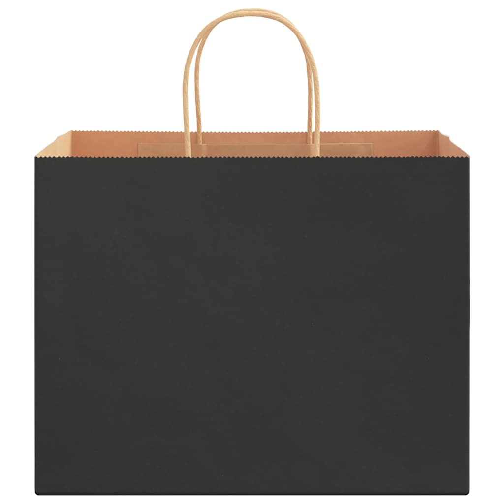 Papiertragetaschen 250 Stk. mit Henkeln Schwarz 32x22x24 cm