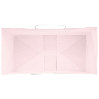 Papiertragetaschen 50 Stk. mit Henkeln Rosa 21x11x28 cm
