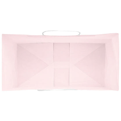 Papiertragetaschen 50 Stk. mit Henkeln Rosa 21x11x36 cm