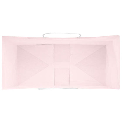 Papiertragetaschen 50 Stk. mit Henkeln Rosa 26x12x35 cm