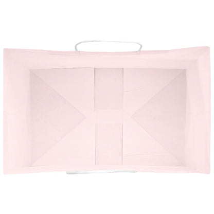 Papiertragetaschen 50 Stk. mit Henkeln Rosa 26x17x25 cm