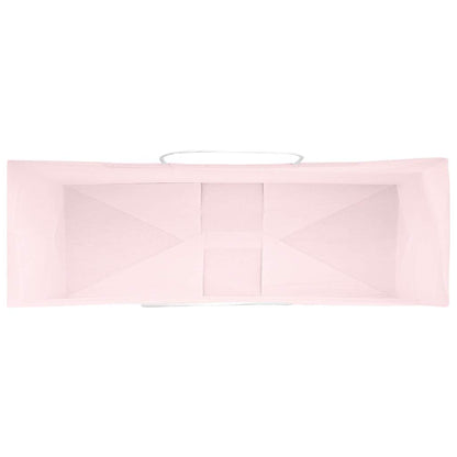 Papiertragetaschen 50 Stk. mit Henkeln Rosa 32x12x42 cm