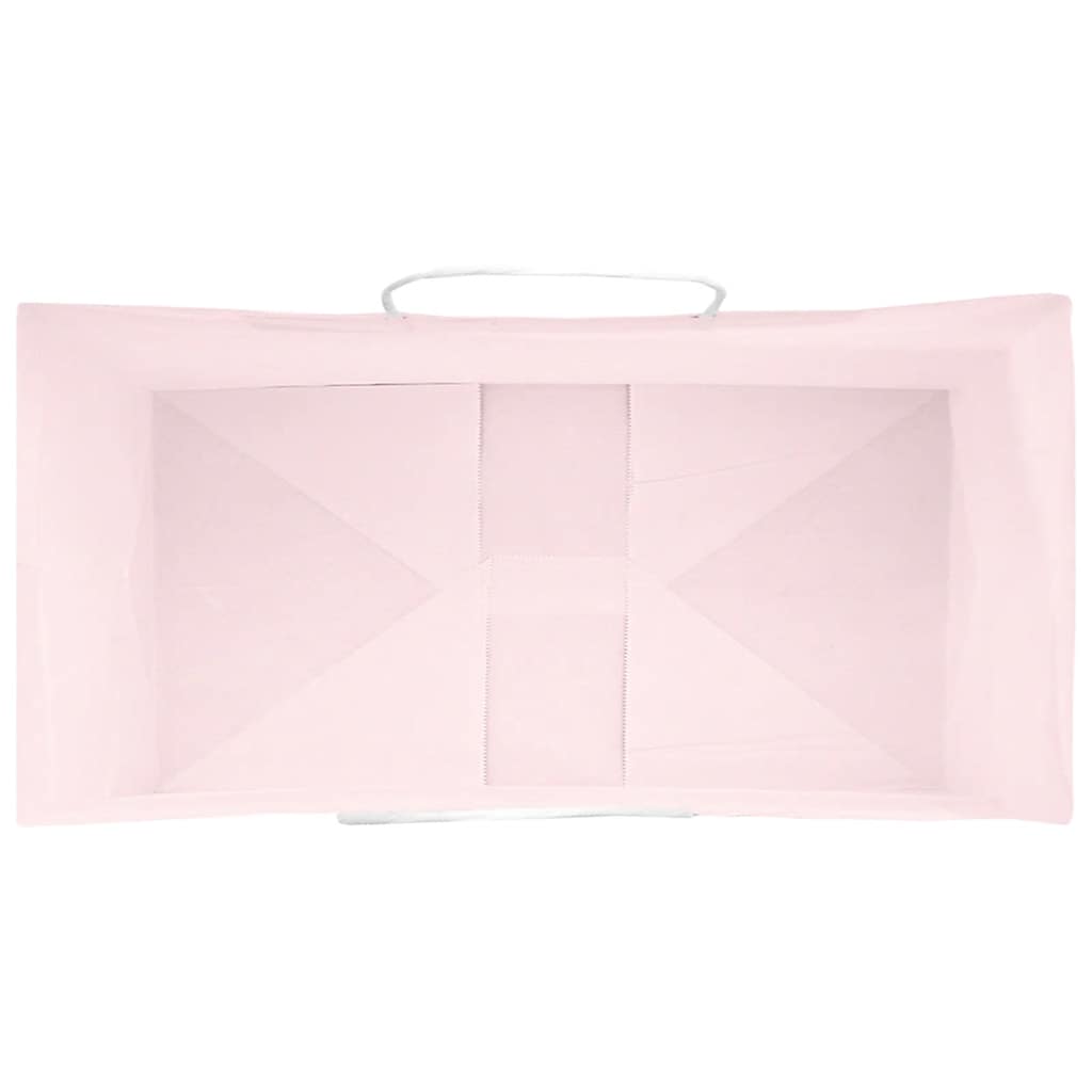 Papiertragetaschen 50 Stk. mit Henkeln Rosa 32x17x44 cm